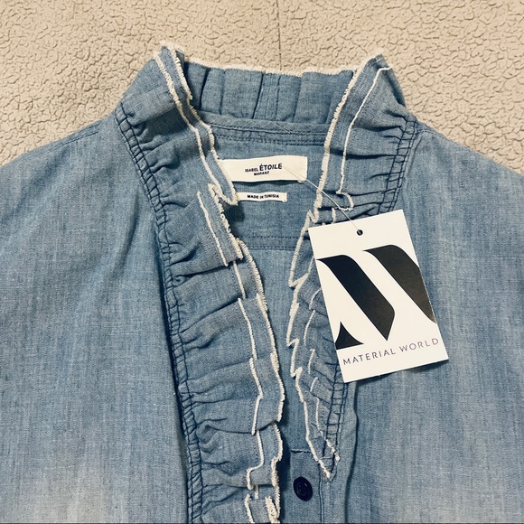 🦋 Isabel Marant Étoile Awendy Button Down Blouse - Picture 3 of 15